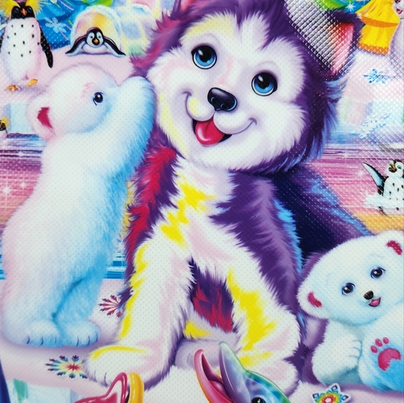 Lisa Frank TIKANNI HUSKY Trifold Portfolio Storage Case Folder School Art 2020 - Picture 6 of 9